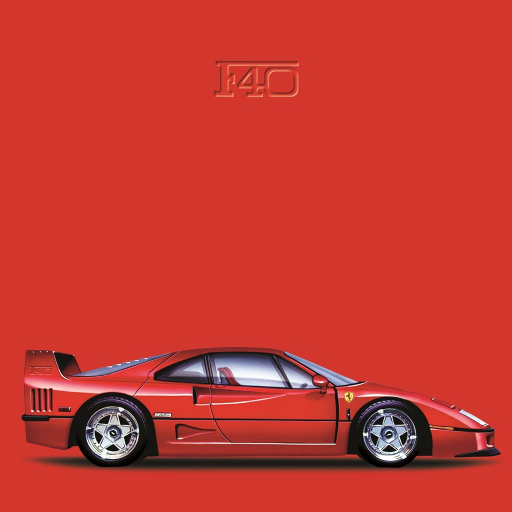 Ferrari F40 Die Cut Stickers – Steve Anderson Illustrations