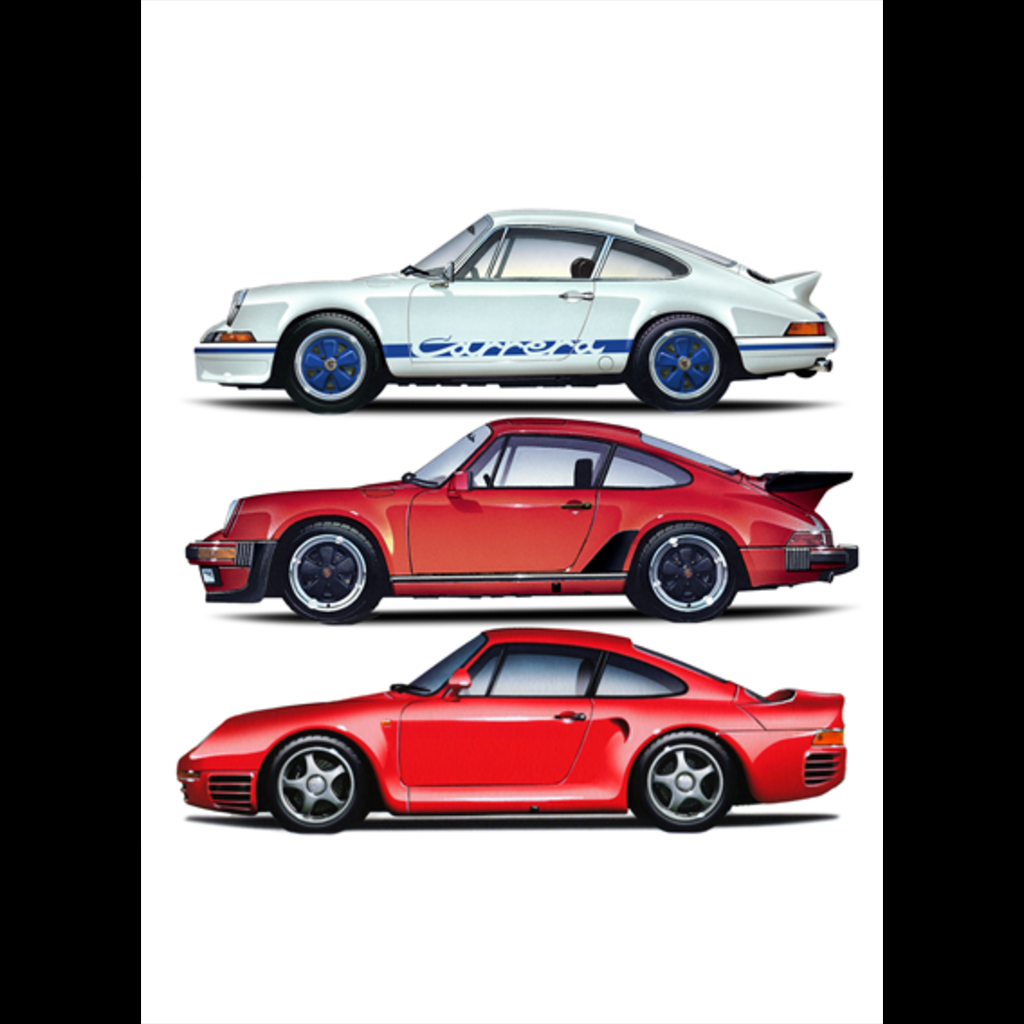 Porsche TRIO Porsche Die Cut Stickers