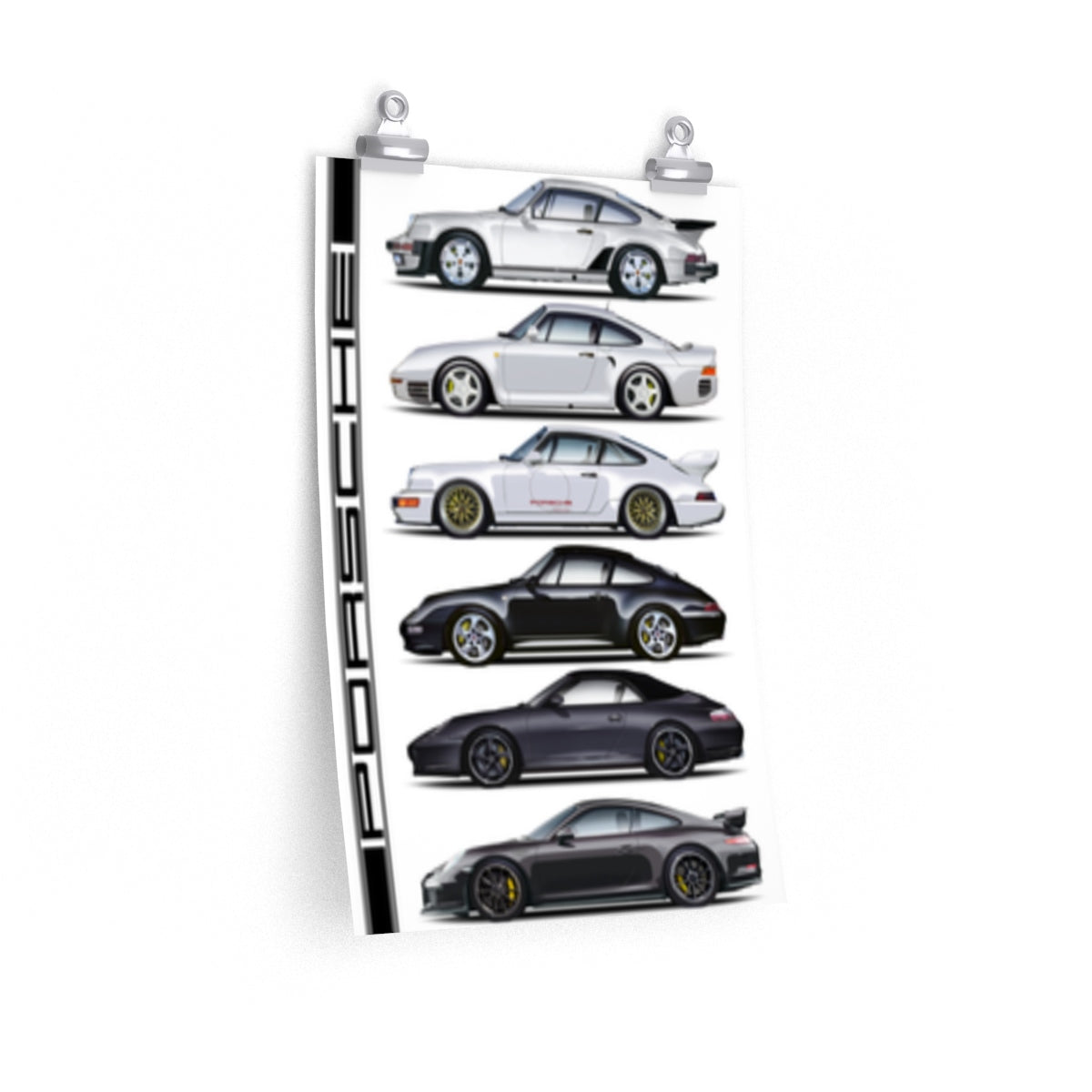 PORSCHE PRINT- Black&White