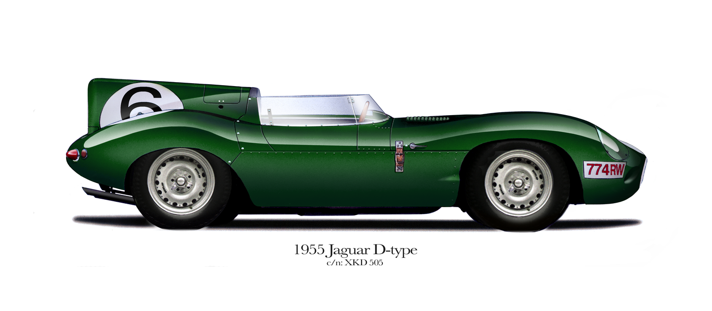 Jag D-Type Folding Cards