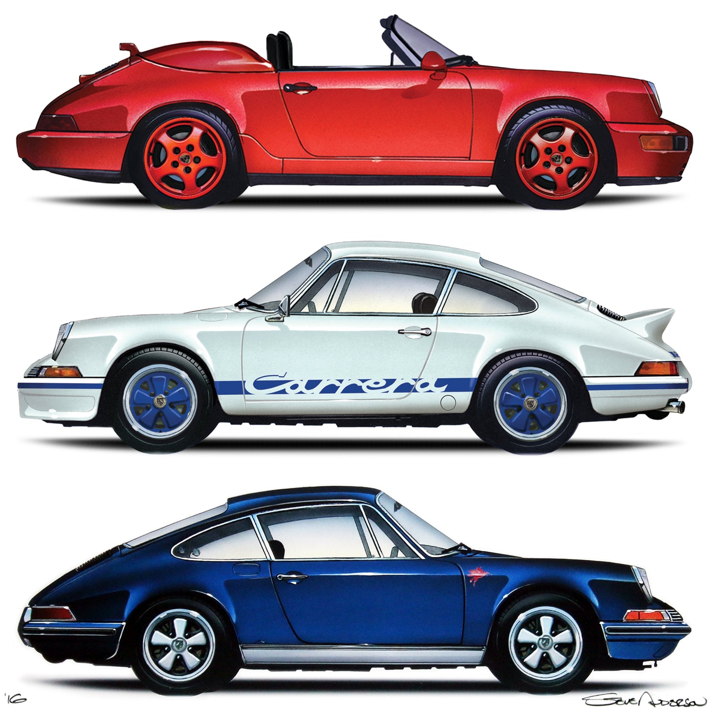 Porsche Turbo folded cards