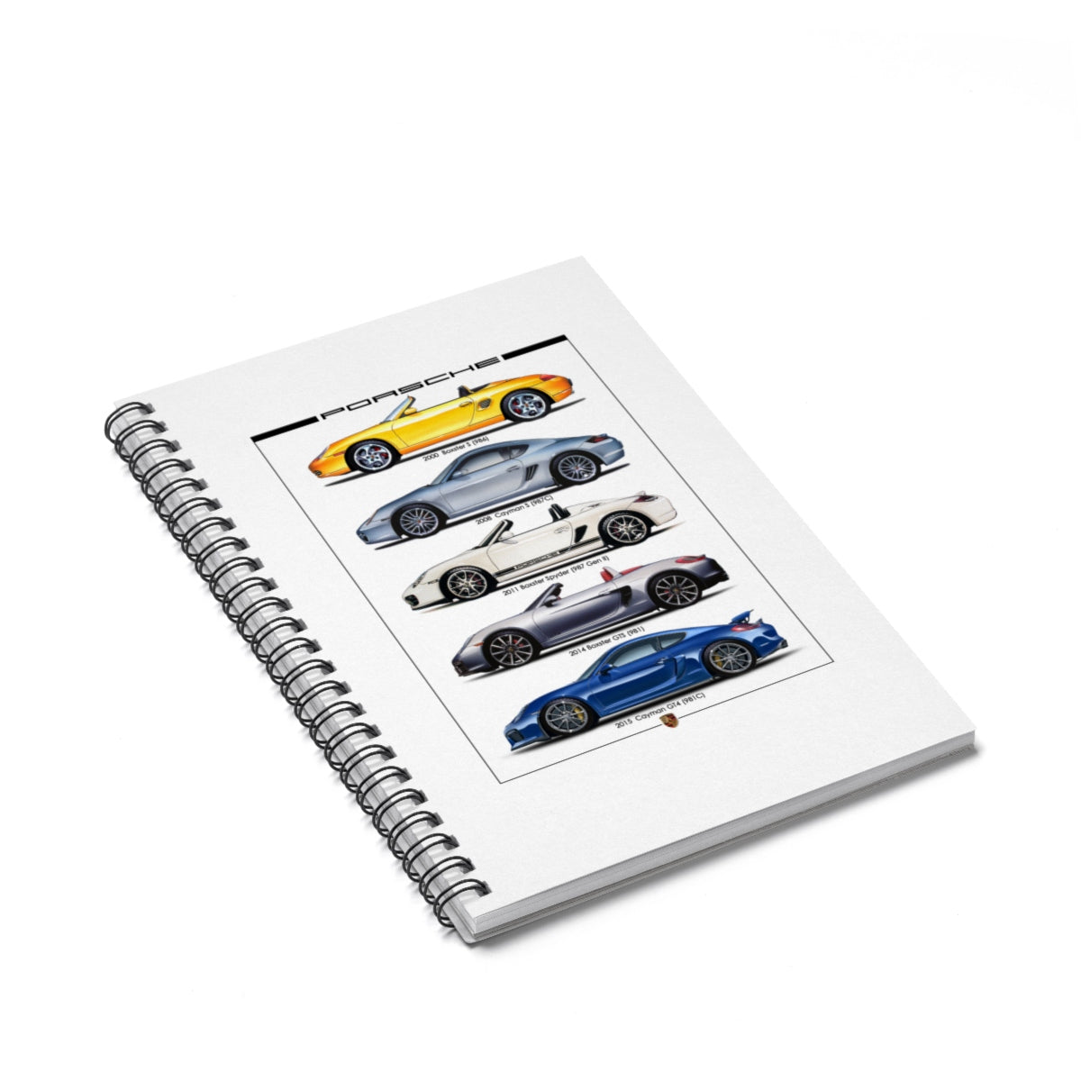 Boxster/Cayman Spiral Notebook - Ruled Line