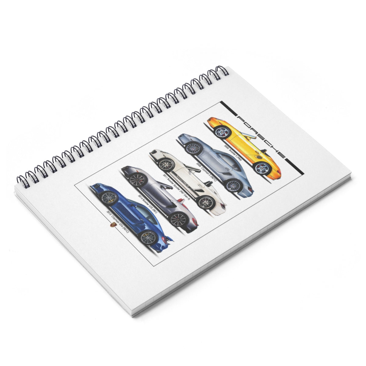 Boxster/Cayman Spiral Notebook - Ruled Line