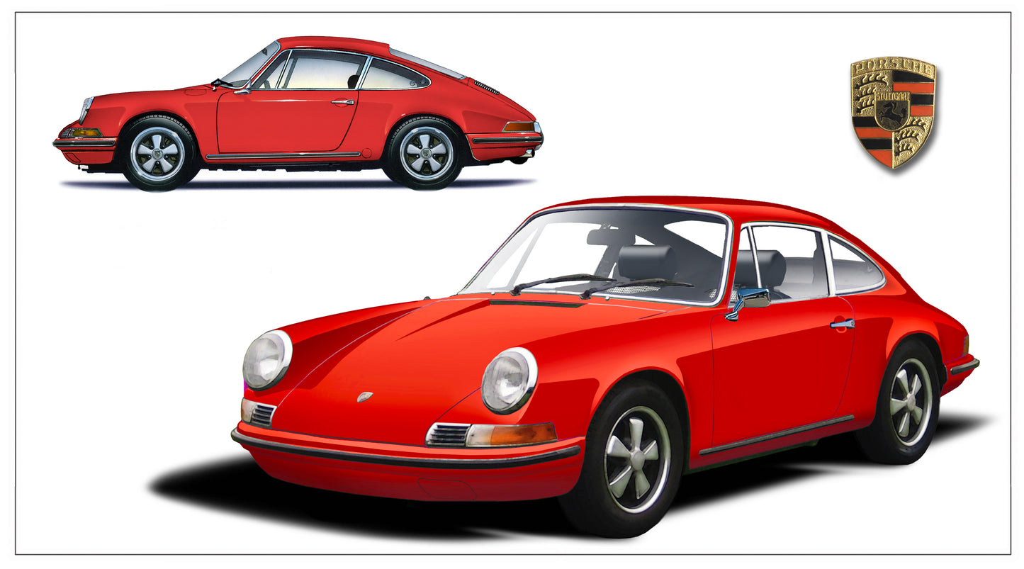 1969 911T two view